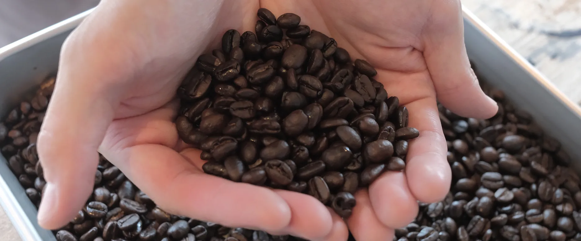 自家焙煎のコーヒー